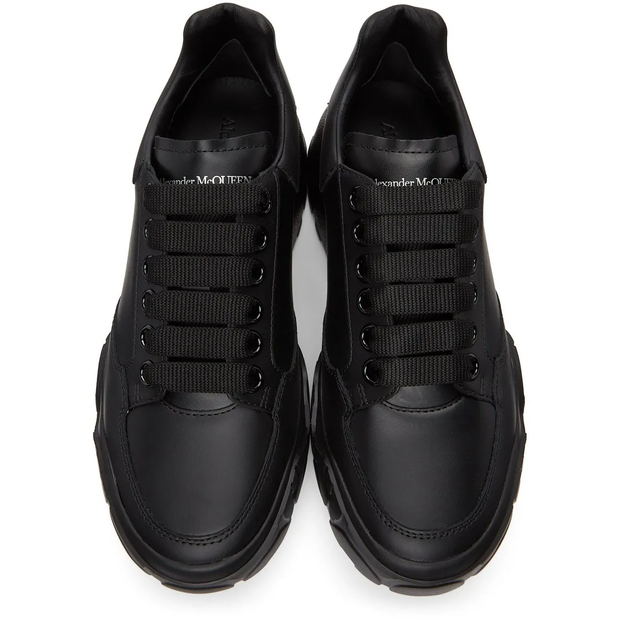 Alexander McQueen Black Court Trainer Sneakers