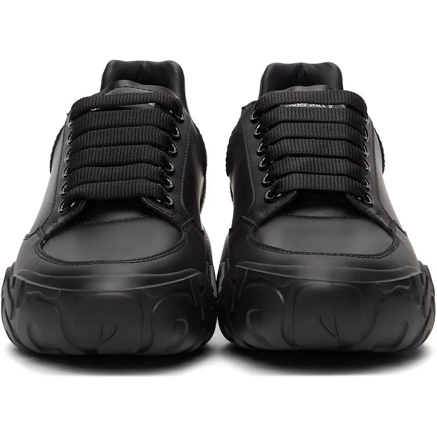Alexander McQueen Black Court Trainer Sneakers