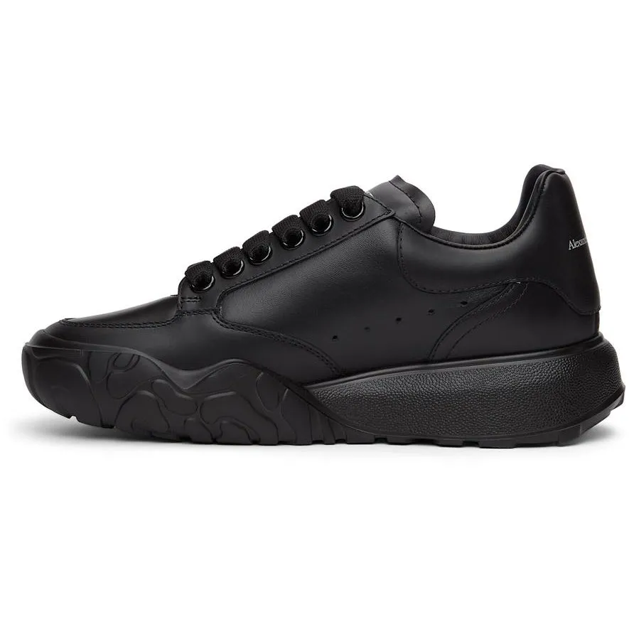 Alexander McQueen Black Court Trainer Sneakers