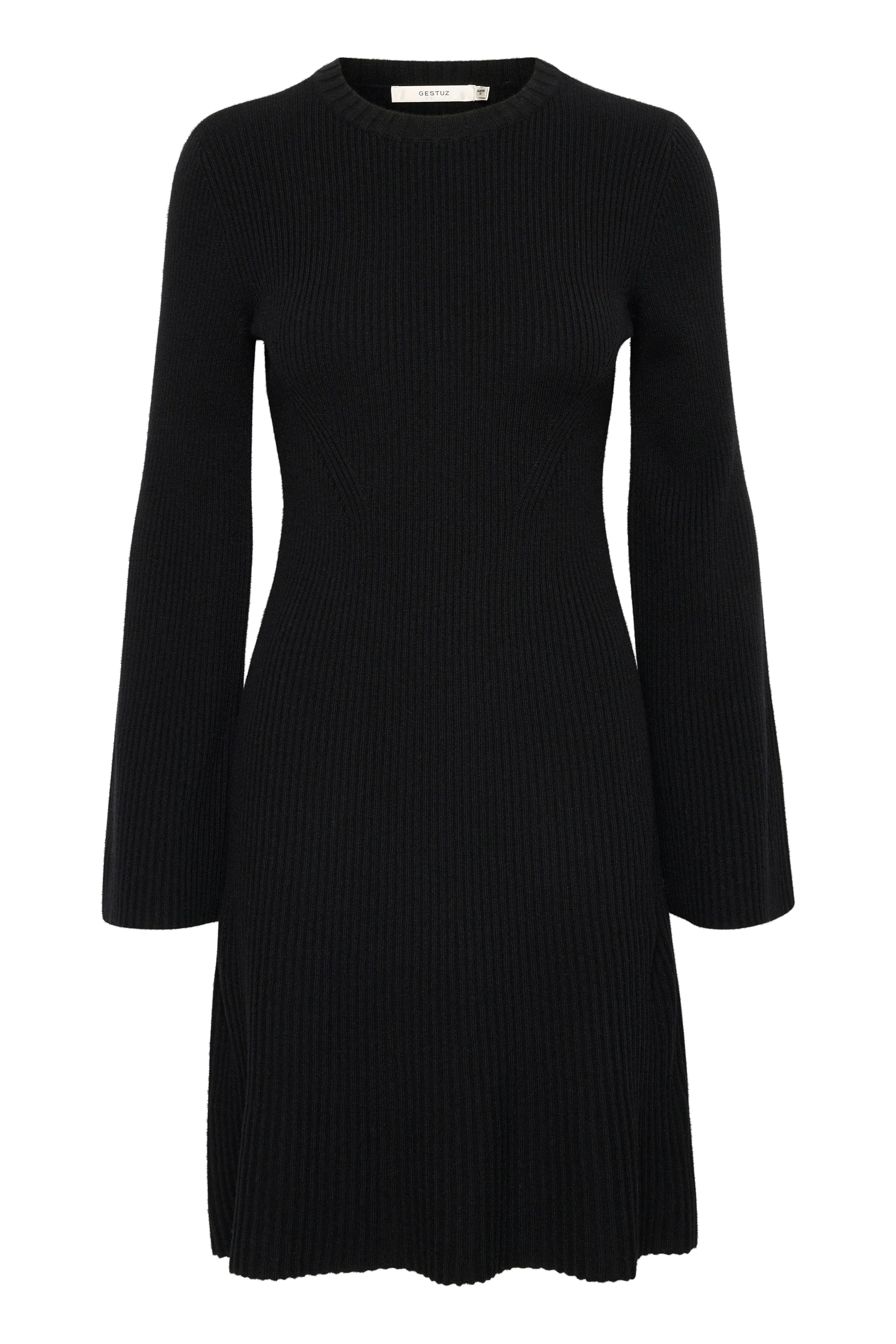Antaligz Wool Short Dress - Black