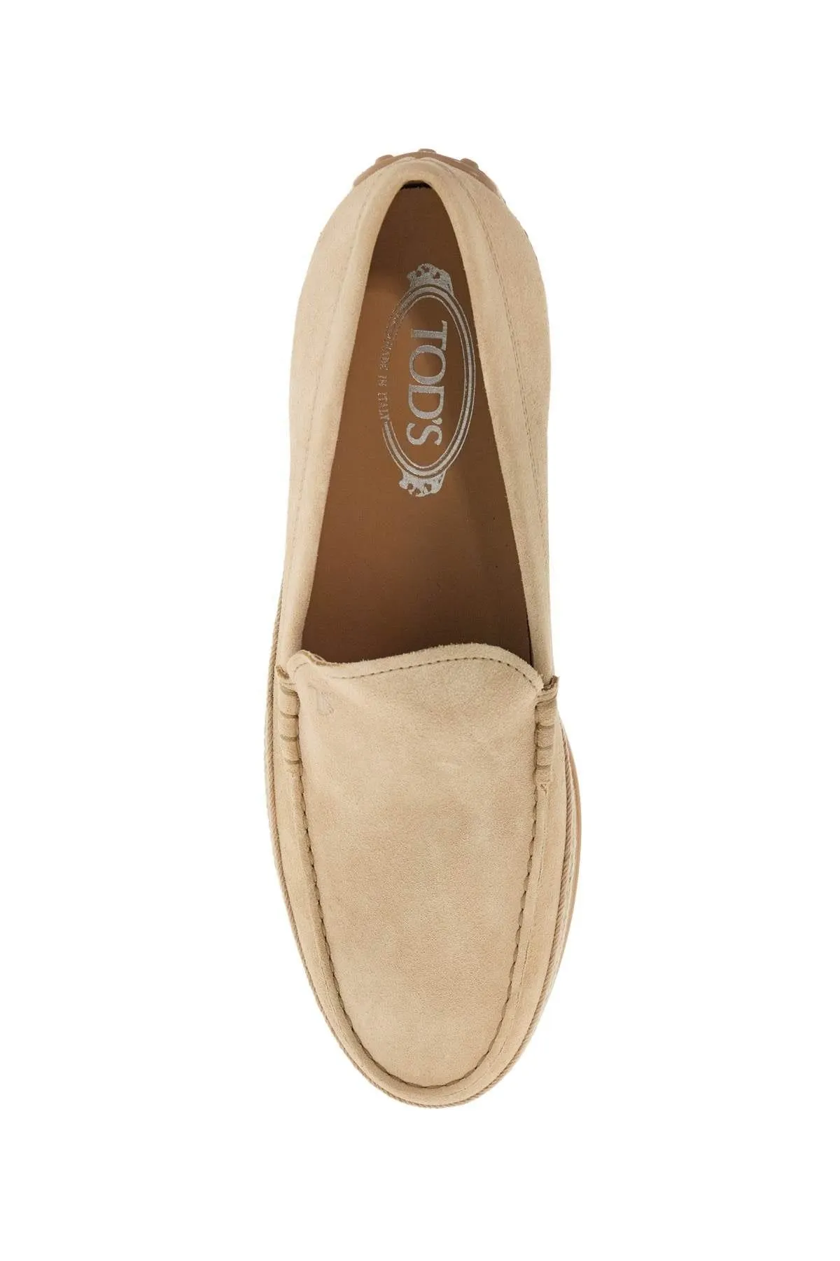 BEIGE WOVEN LEATHER SLIP-ON LOAFERS WITH RUBBER SOLE