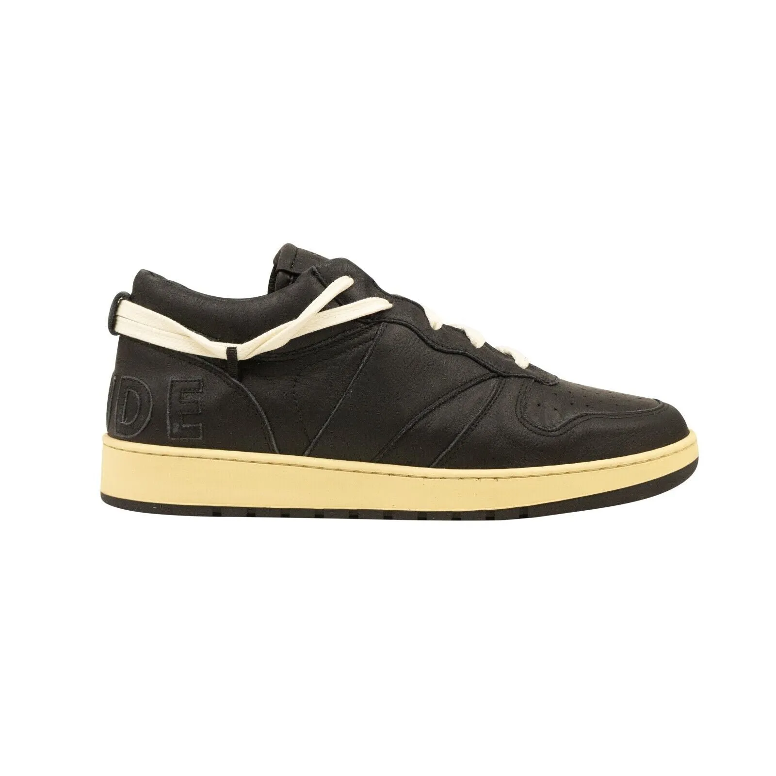 Black Leather Rhecess Low Top Sneakers