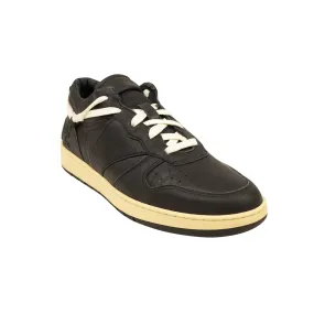 Black Leather Rhecess Low Top Sneakers