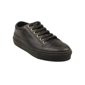 Black Leather Stellar Low Top Sneakers