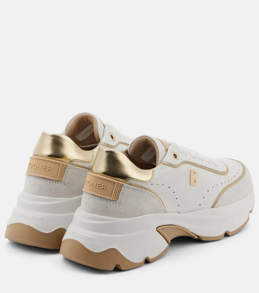 Bogner Kobe leather platform sneakers
