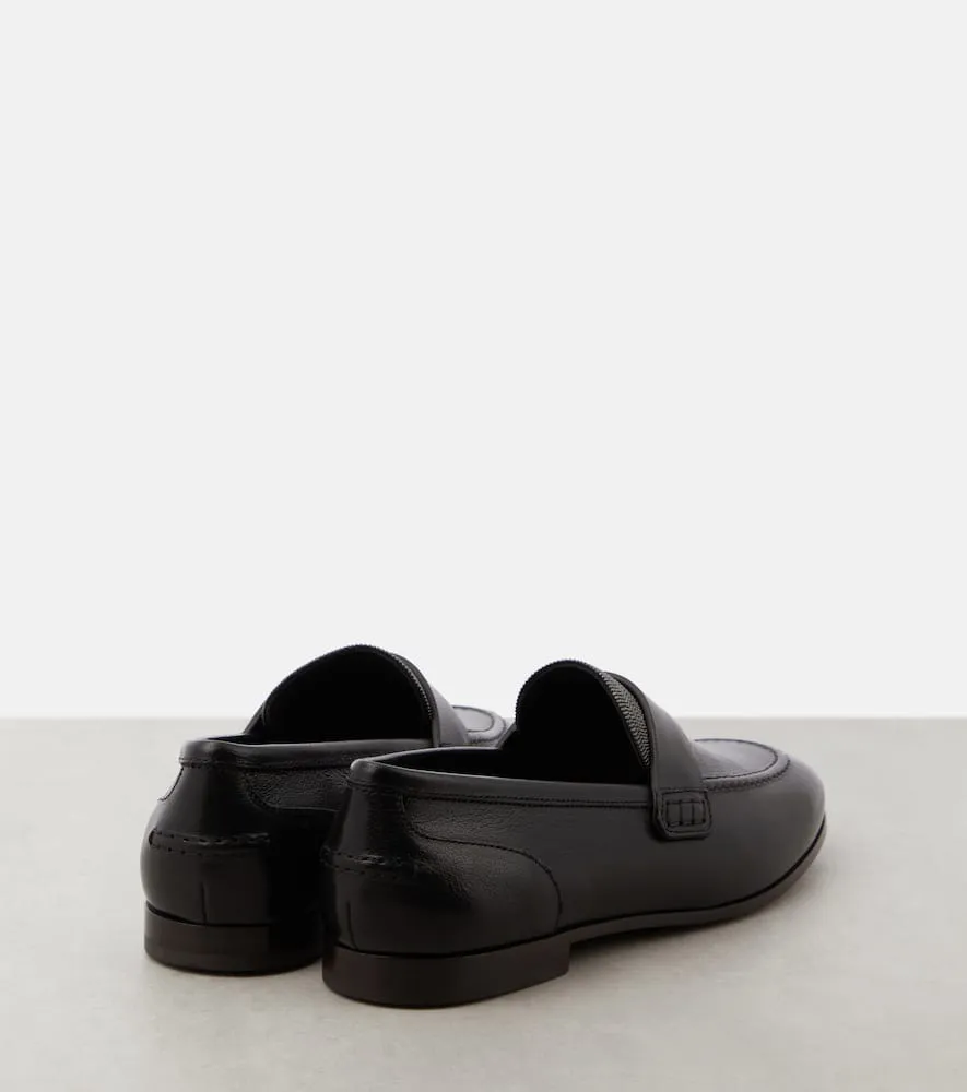 Brunello Cucinelli Monili leather loafers