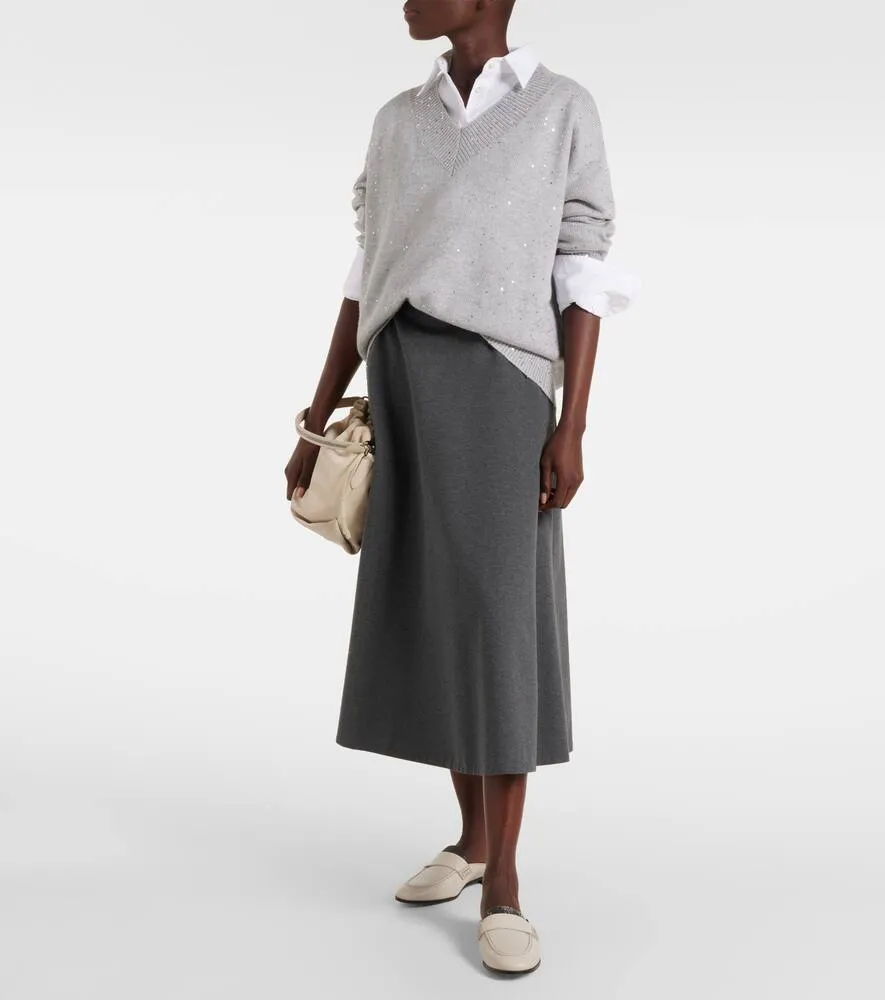 Brunello Cucinelli Monili leather mules