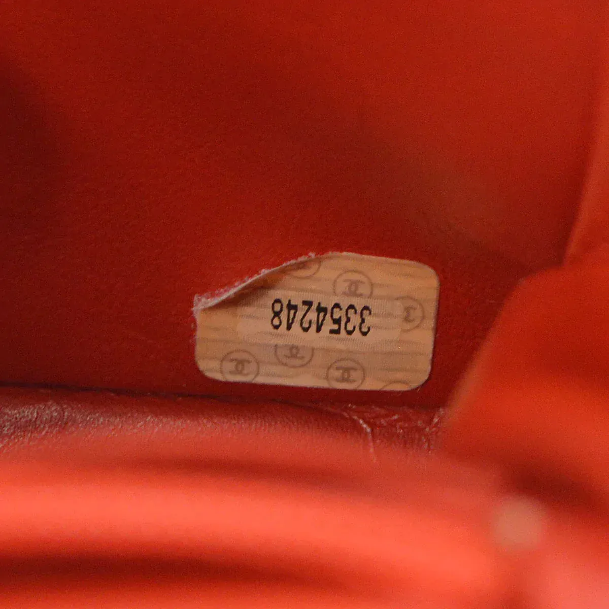 CHANEL 1994-1996 Classic Single Flap Medium Red Nylon 56465