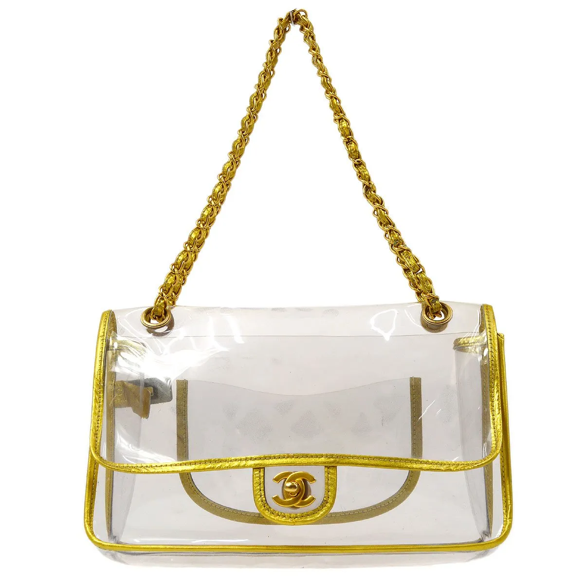 CHANEL 2006-2008 Single Flap Large PVC ao28835