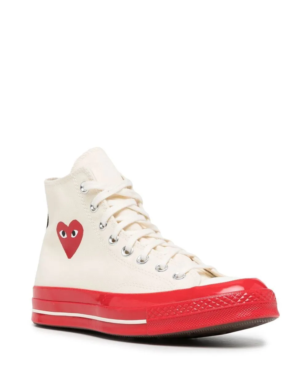 Converse Red Sole Off High Top Off White