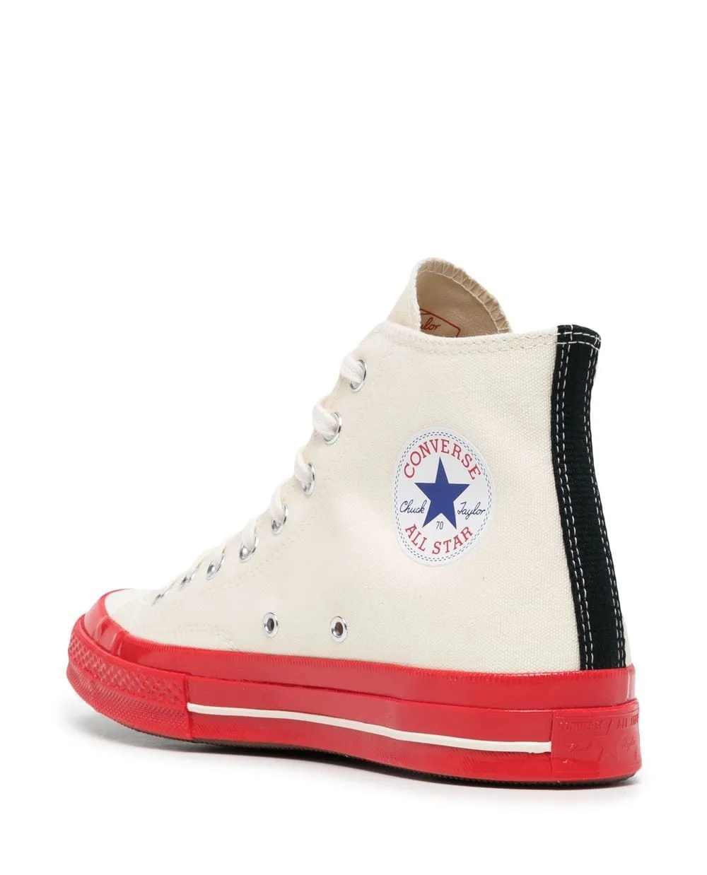 Converse Red Sole Off High Top Off White