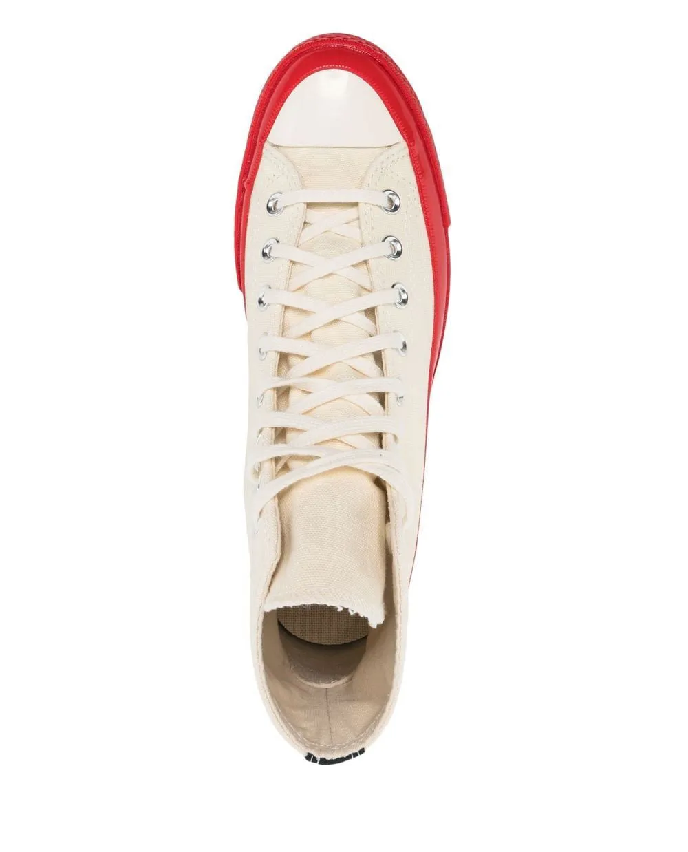 Converse Red Sole Off High Top Off White