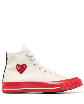 Converse Red Sole Off High Top Off White