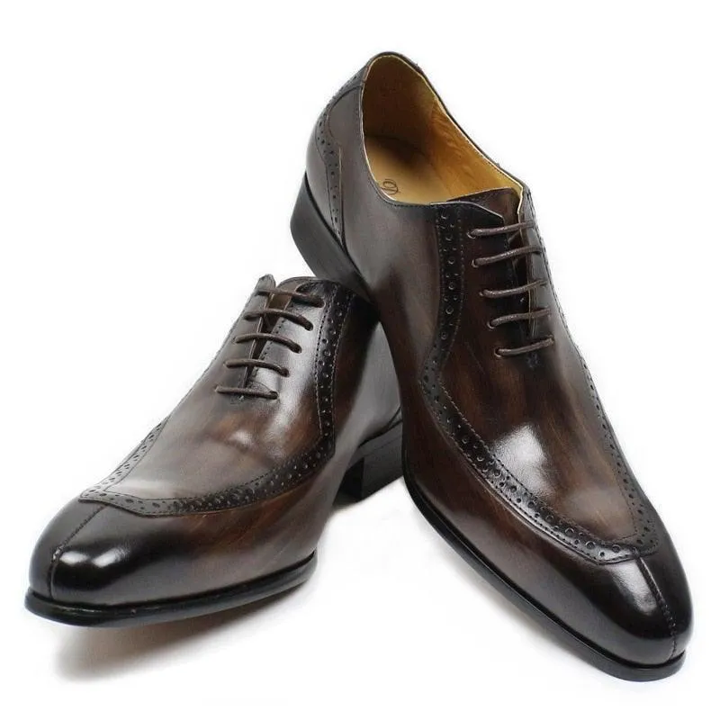 DW Men's Luxurious Leather Lace Up Oxfords