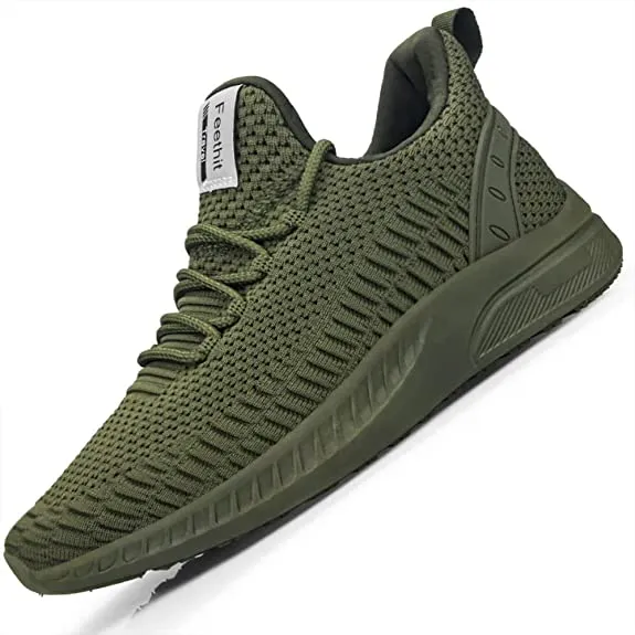 FEETHIT Men Breathable Mesh Walking Sneaker