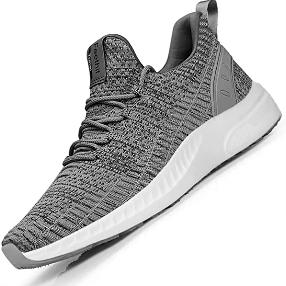 FEETHIT Men Breathable Mesh Walking Sneaker