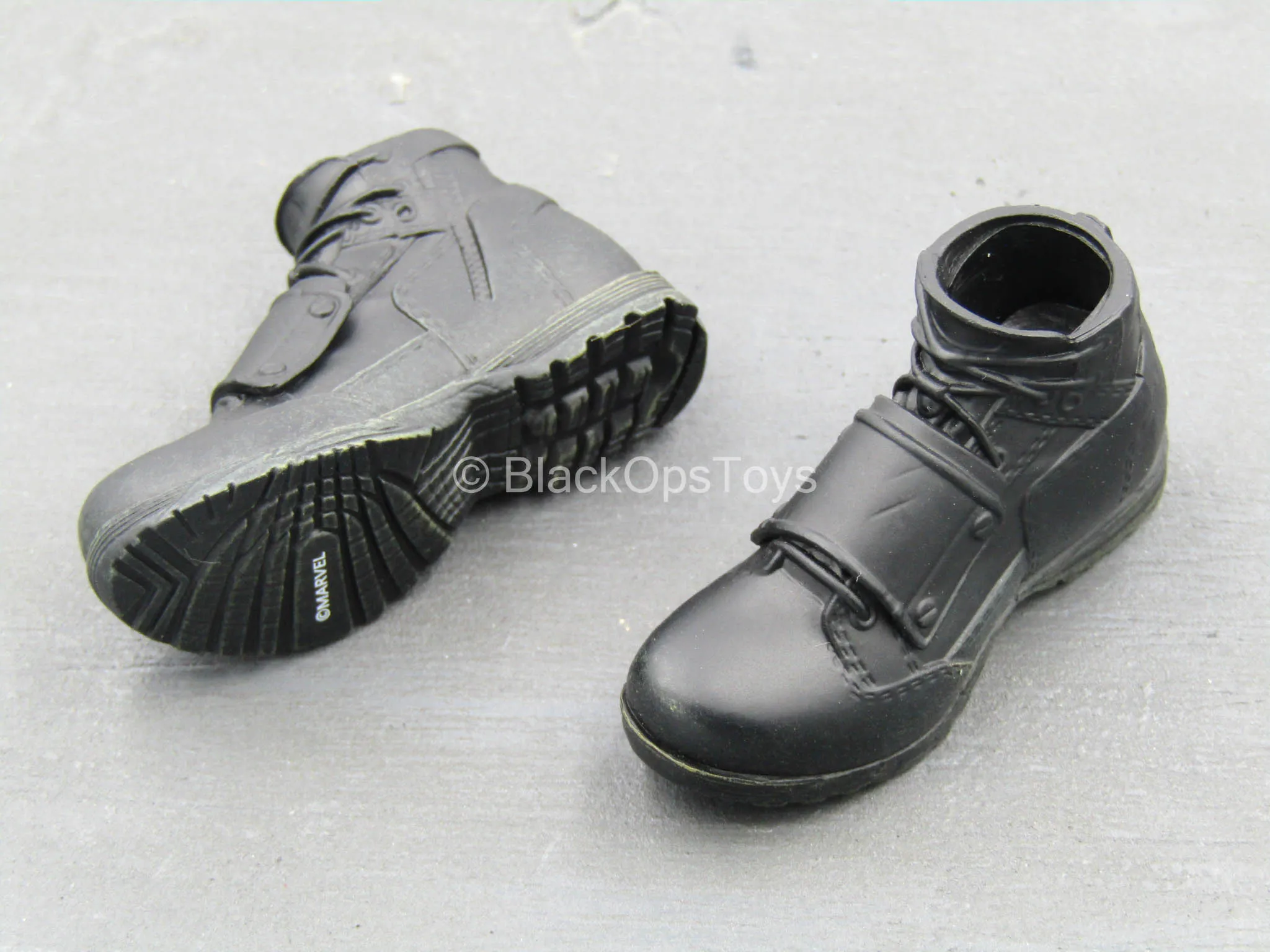 Infinity War - Winter Soldier - Black Combat Boots (Peg Type)