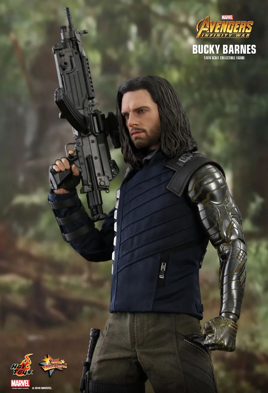 Infinity War - Winter Soldier - Black Combat Boots (Peg Type)