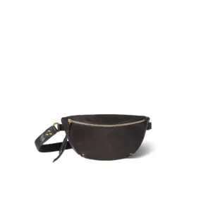 Jerome Dreyfuss Lino Banane Bag in Black Suede