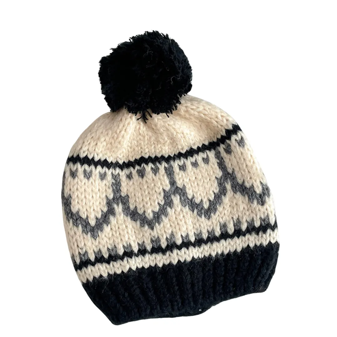 Kids Knit Pompom Toques