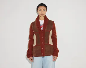 KNIT   SUEDE JACKET