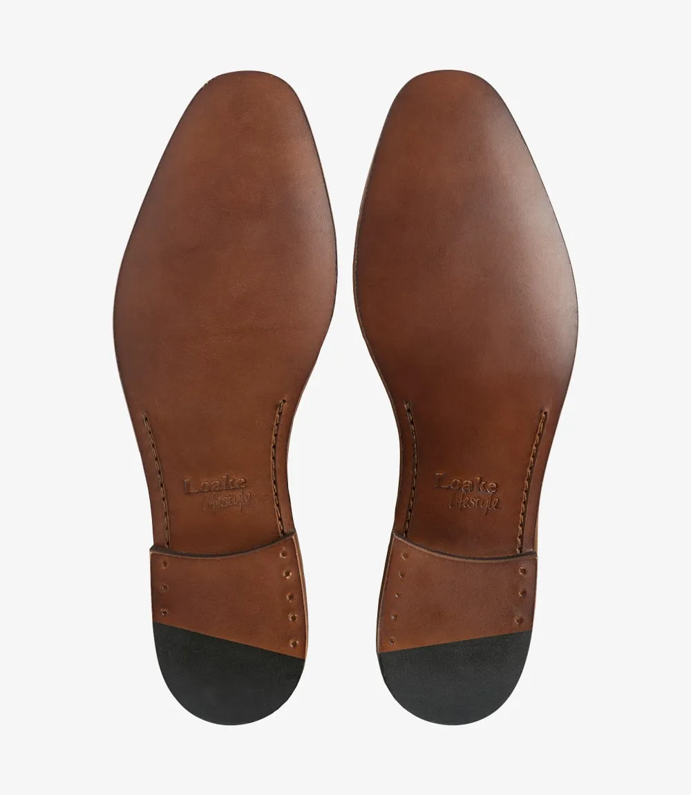 Loake Men's Darwin Leather Loafer Shoes Tan Brown Suede