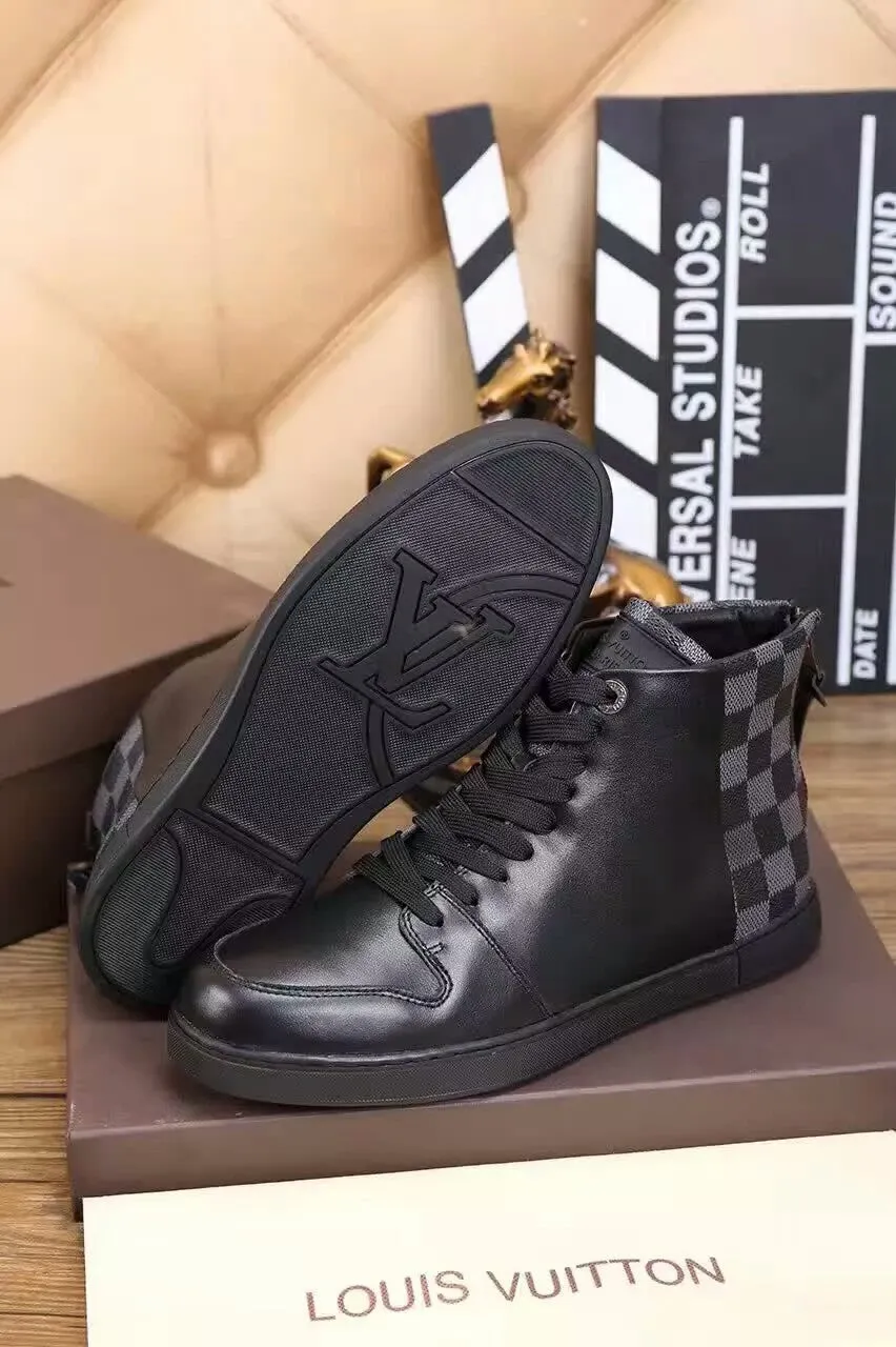 Louis Vuitton HIgh Top Black Sneaker