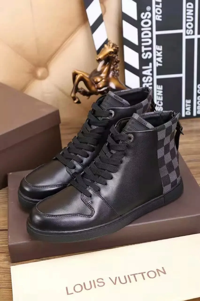 Louis Vuitton HIgh Top Black Sneaker