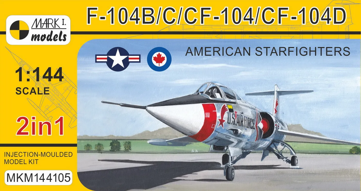 Mark I 1/144 F104B/C/CF104/CF104D American Starfighters (2 in 1) Kit