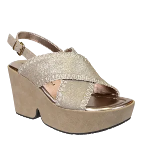 NAKED FEET - TOFINO in GOLD Heeled Sandals