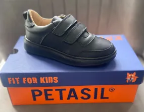 Petasil Black Victor School Shoe