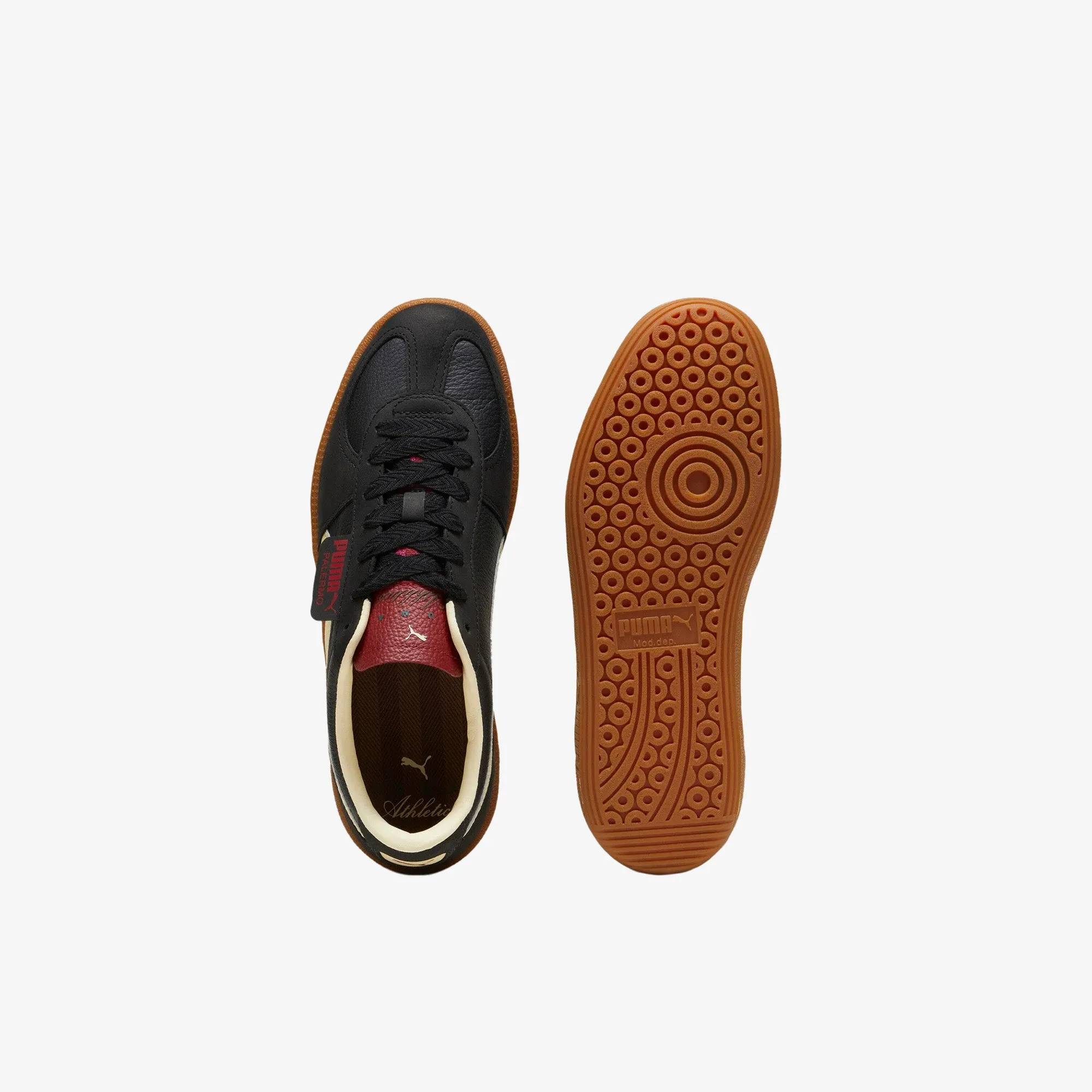 Puma Palermo Players Lane Unisex Sneakers  Black-Intense Red