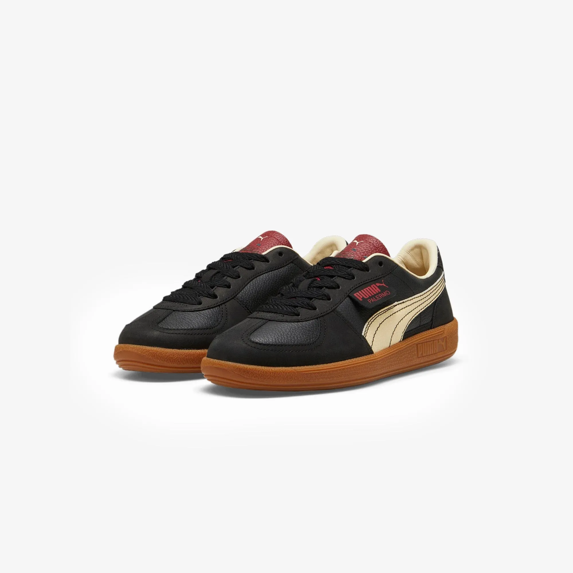 Puma Palermo Players Lane Unisex Sneakers  Black-Intense Red