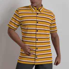Retro Shirt Men, Retro Top Men, 70s Top Men, 70s style shirt, Orange Stripe Shirt, Stripe Shirt Men, 70s inspired shirt, Hippie Shirt Men
