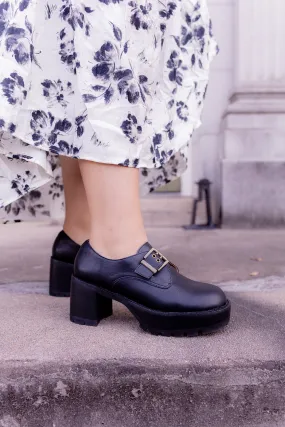 Sarah platform loafer in black Sarah platform loafer in black
