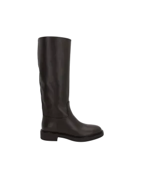 Smooth Leather Pull-on Boots