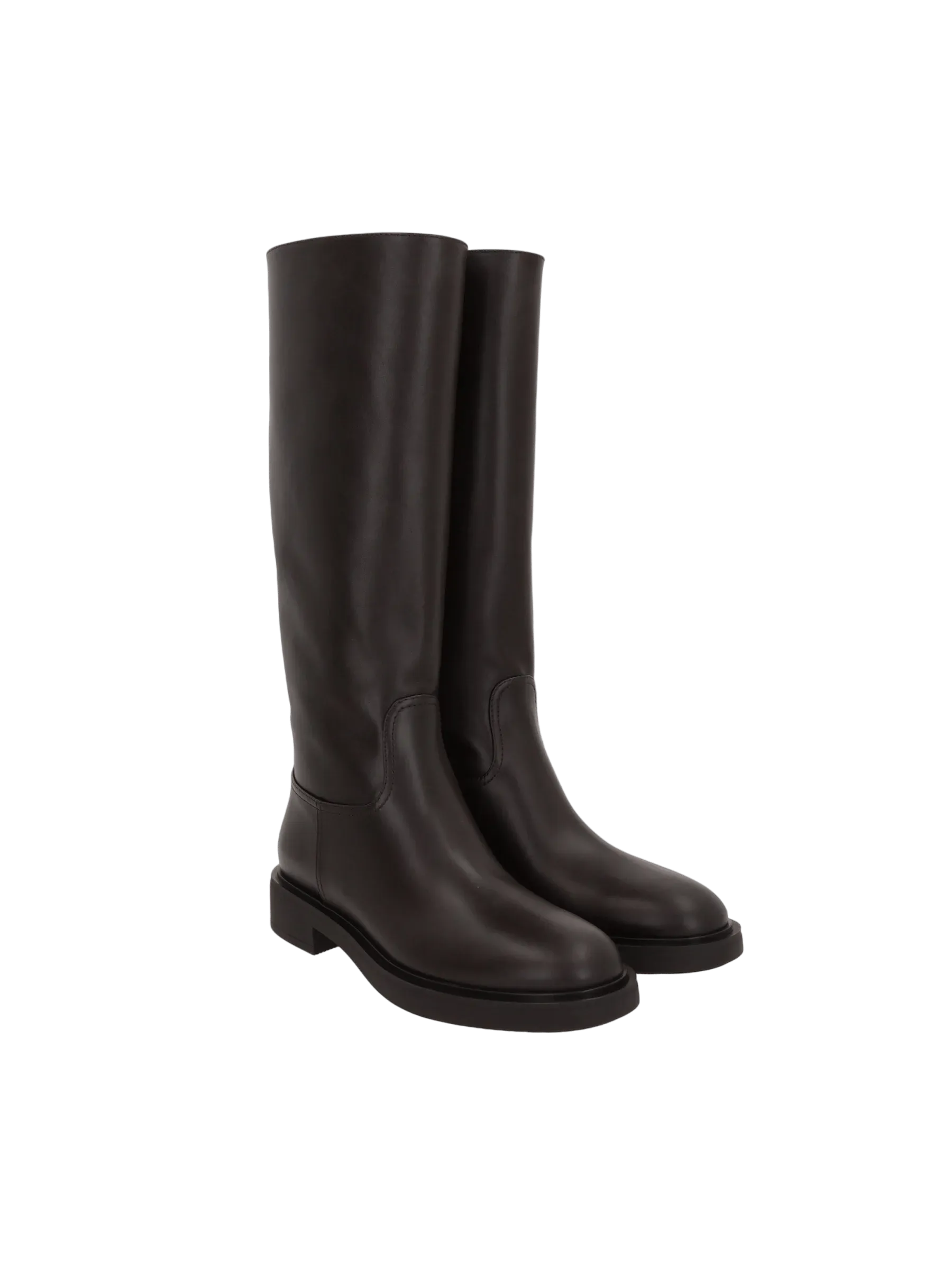 Smooth Leather Pull-on Boots