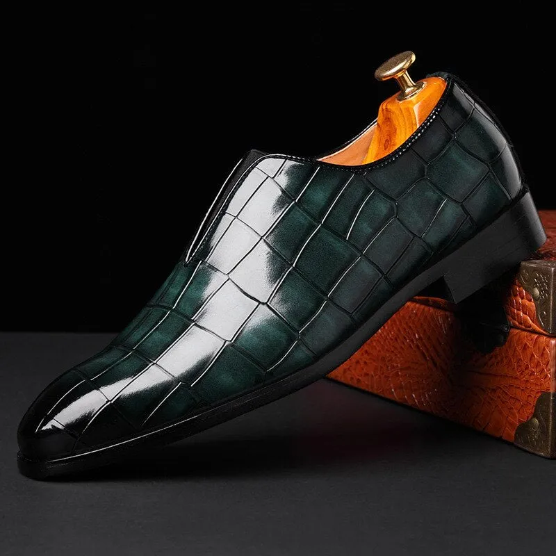 Stylish Mens Formal Oxford Shoes High Quality PU Leather Dress Business Wedding Style Groomsman Pointed Toe Mens Shoes