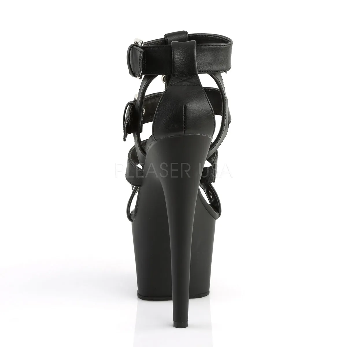 T-Strap Close Back Cage Sandals with 7-inch Heels ADORE-758