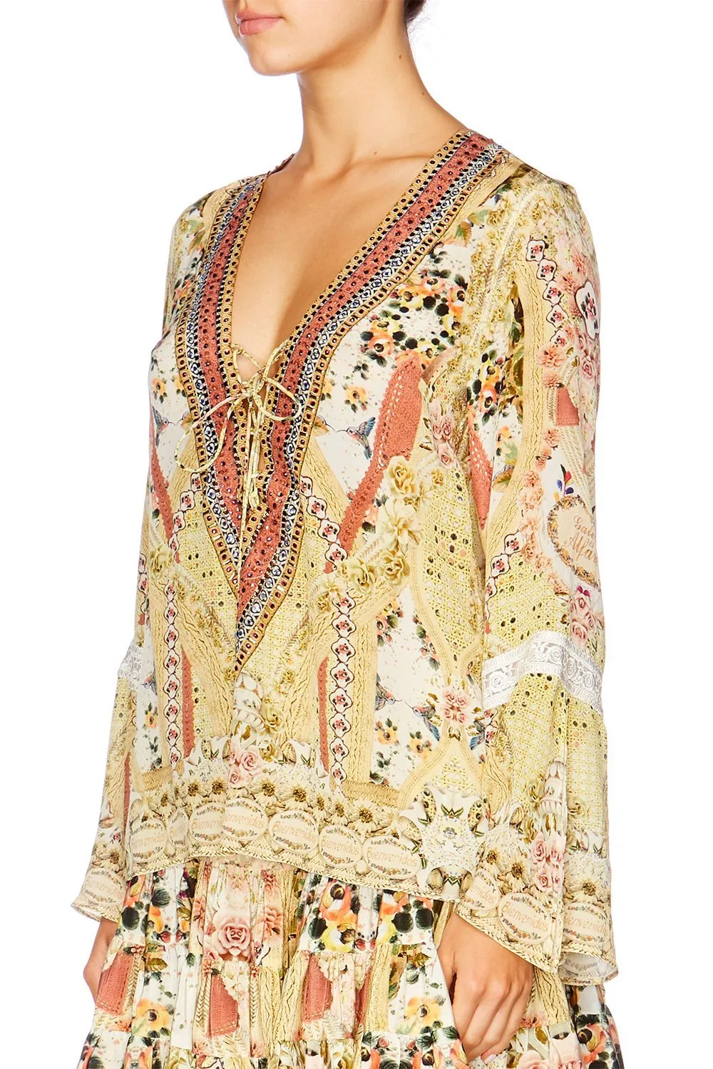 TIE FRONT BLOUSE MY SUMMER LOVE