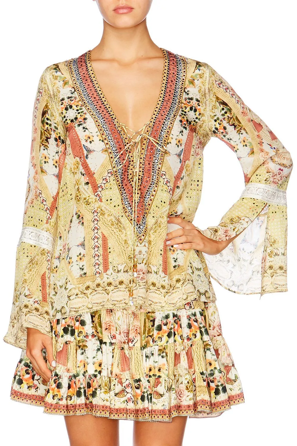 TIE FRONT BLOUSE MY SUMMER LOVE