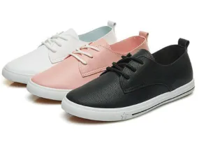 White Ladies Lacing Loafers Zapatos Mujer