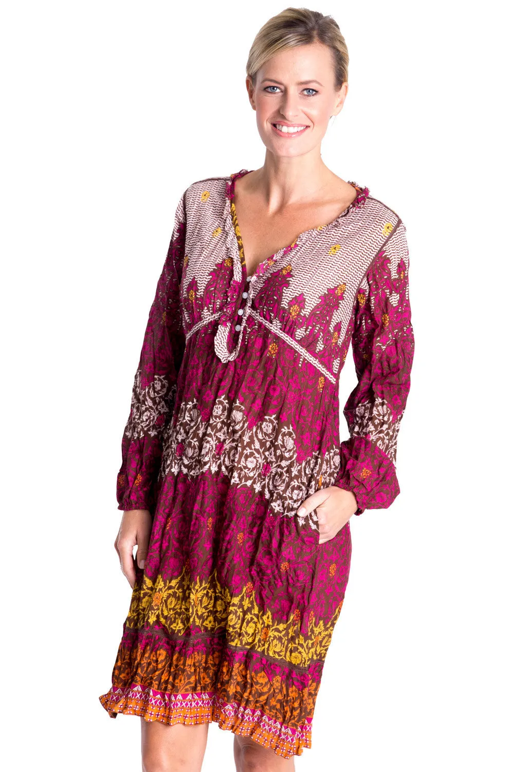 Willow Dress in Fuchsia