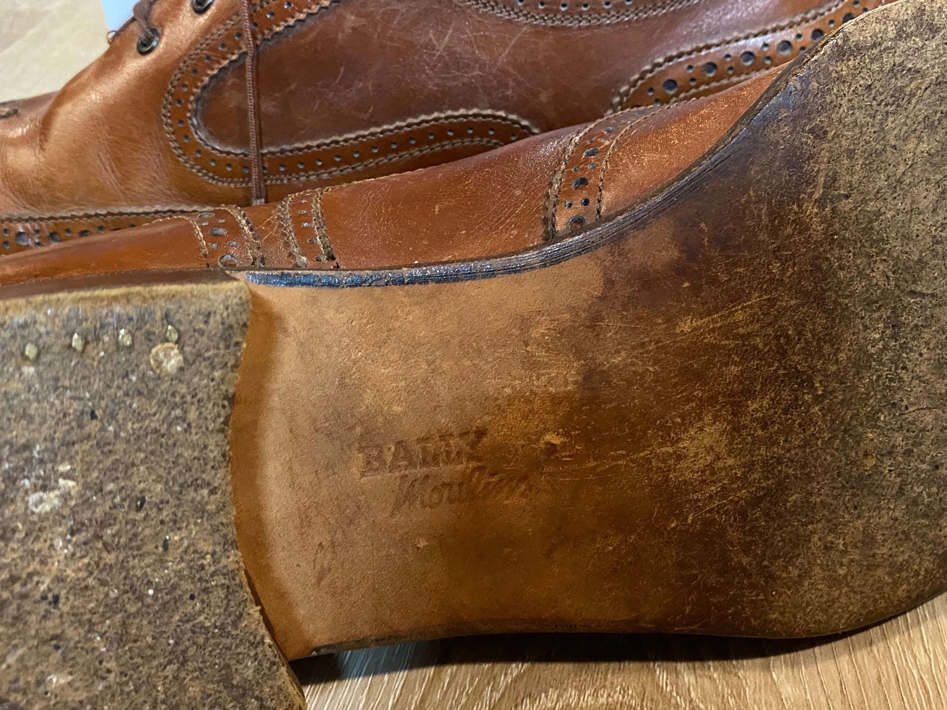 Wingtip Brogue Bally Moulins Oxford Balmoral Shoes 10.5M 43/44 (France)