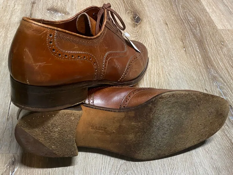 Wingtip Brogue Bally Moulins Oxford Balmoral Shoes 10.5M 43/44 (France)