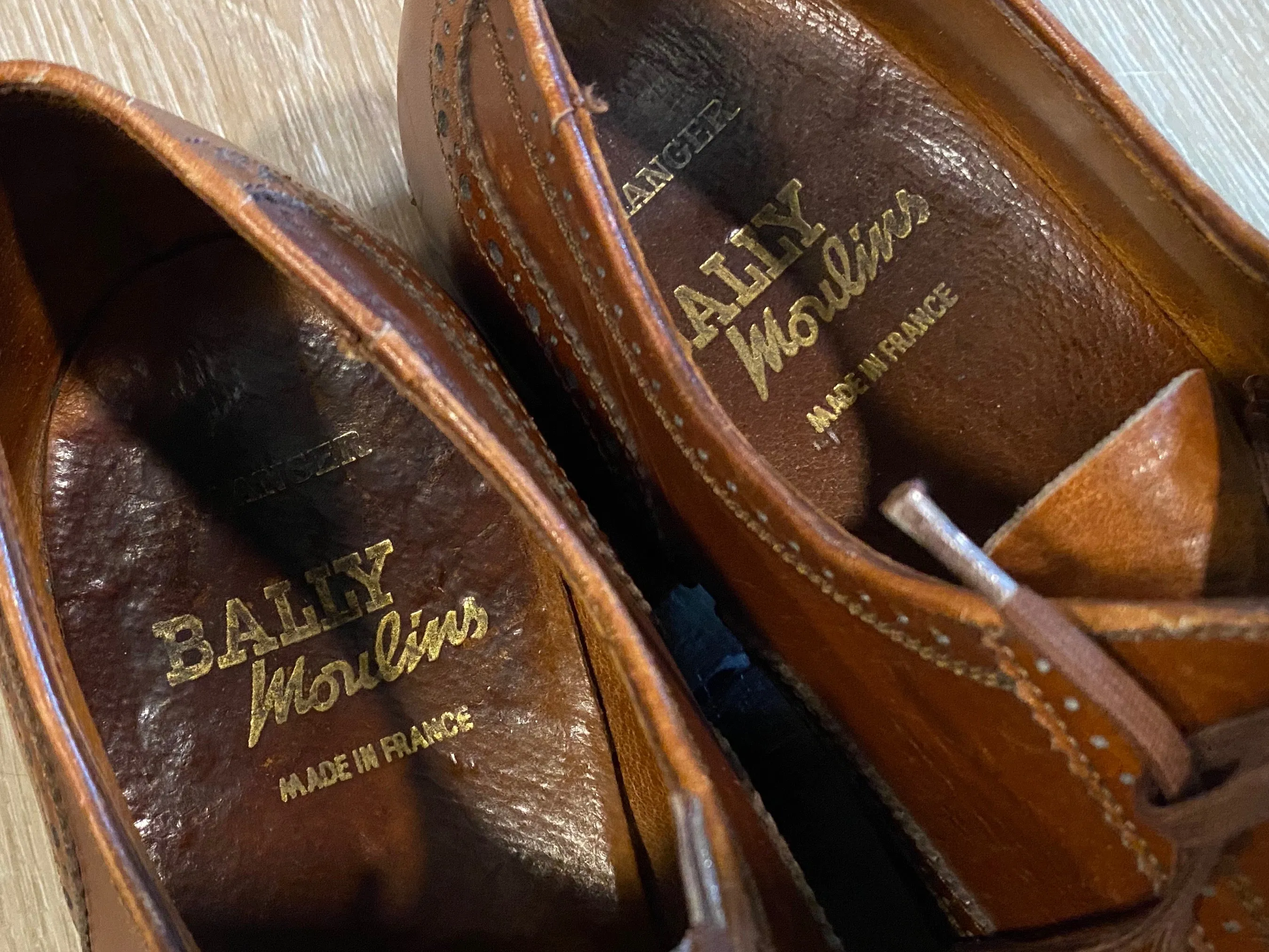 Wingtip Brogue Bally Moulins Oxford Balmoral Shoes 10.5M 43/44 (France)