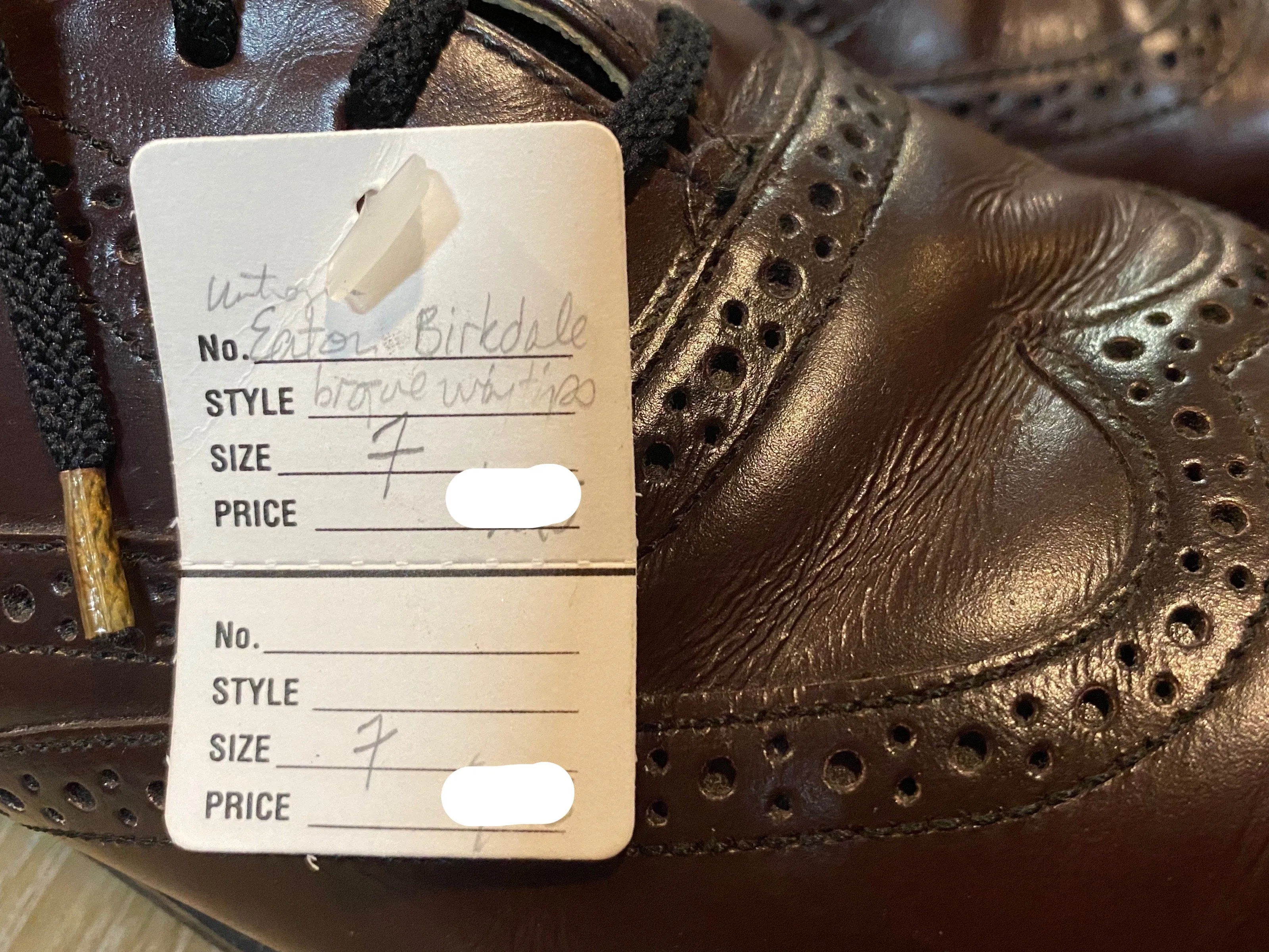 Wingtip Brogue Eaton Birkdale Oxford Shoes 7M 39/40 (Czechoslovakia)